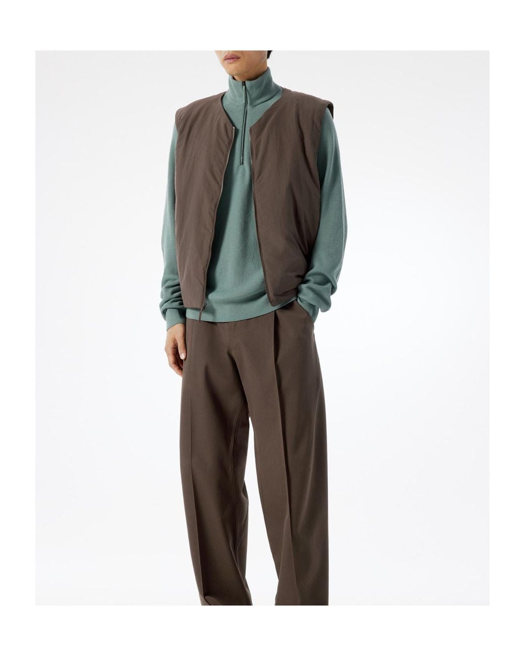Veilance Green Conic Half-Zip Sweatshirt for men