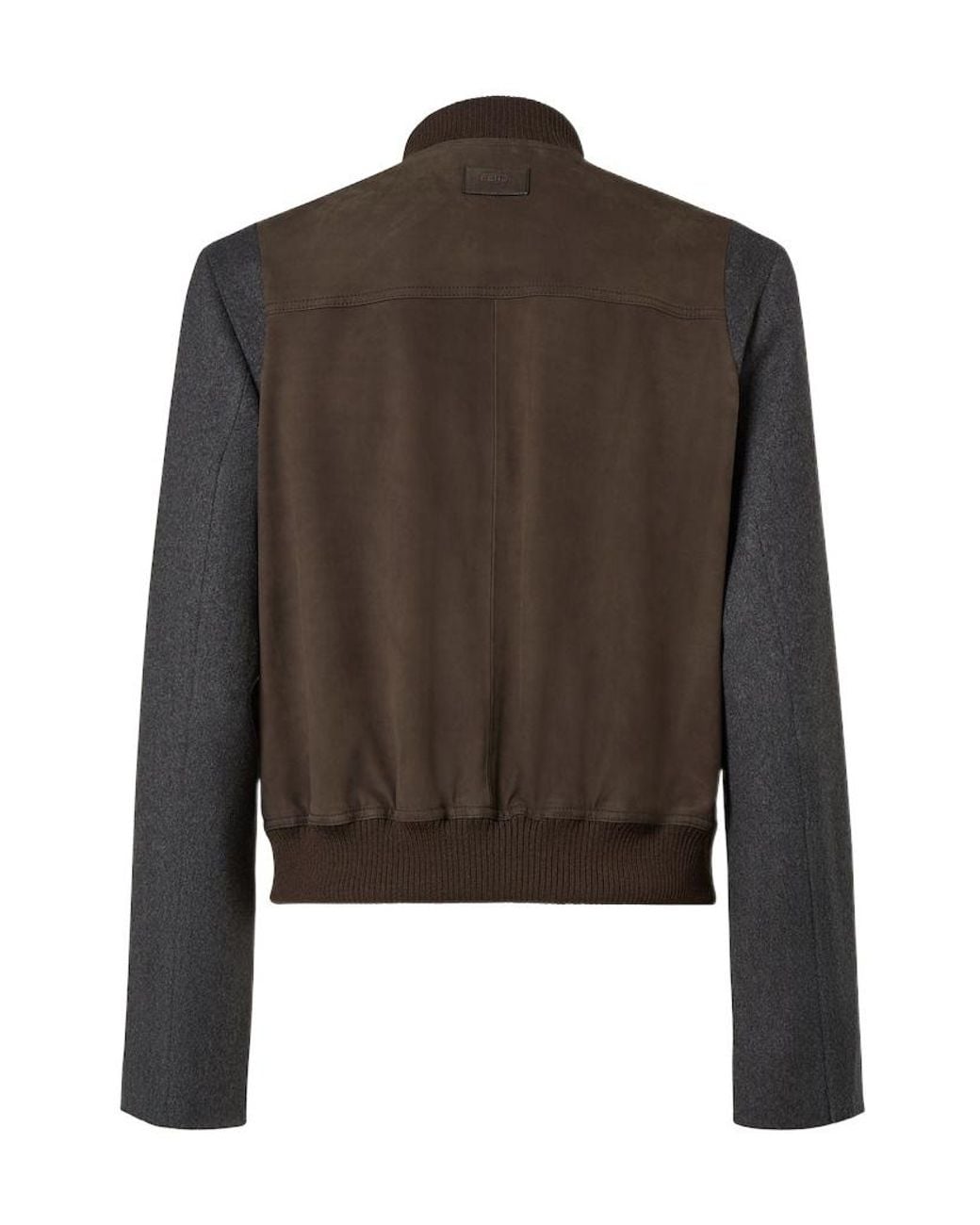 Fendi Green Panelled Buttned Bomber Jacket for men
