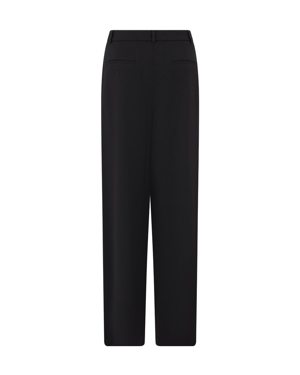 Peserico Black Draped High-Waist Pants