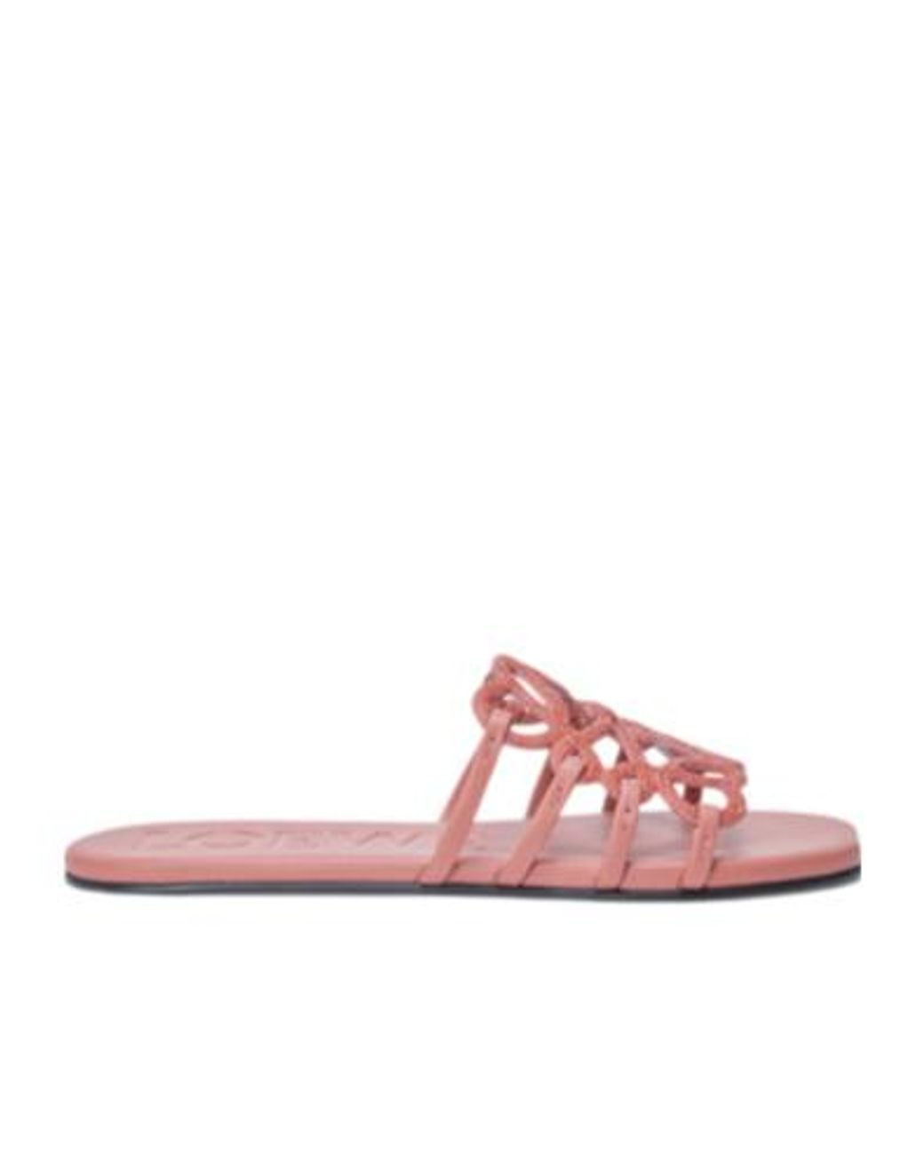 Loewe Pink Petal Anagram Slide Sandals