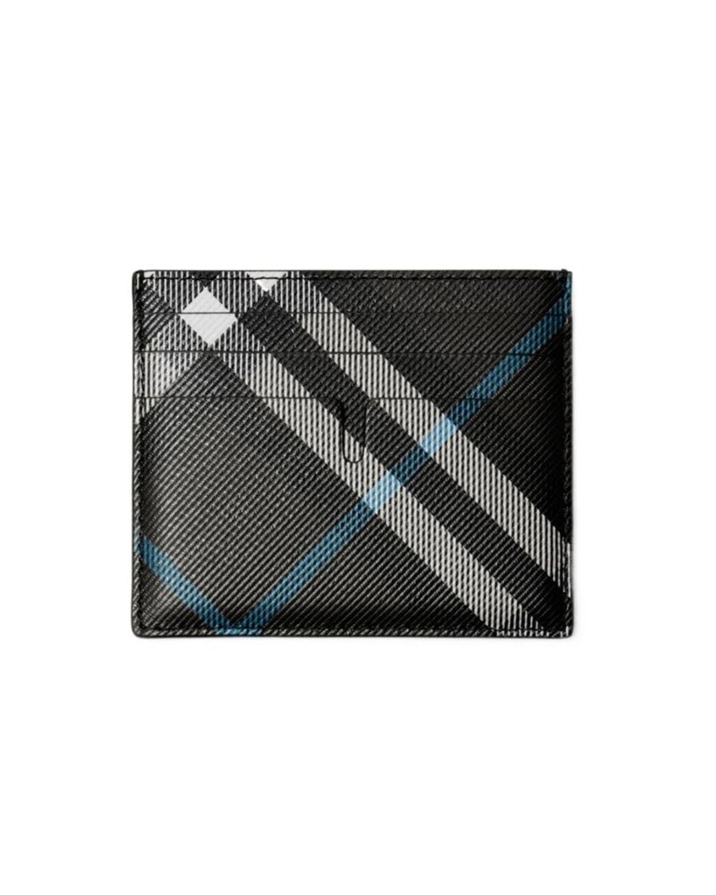 Burberry Black Checked Cardholder for men