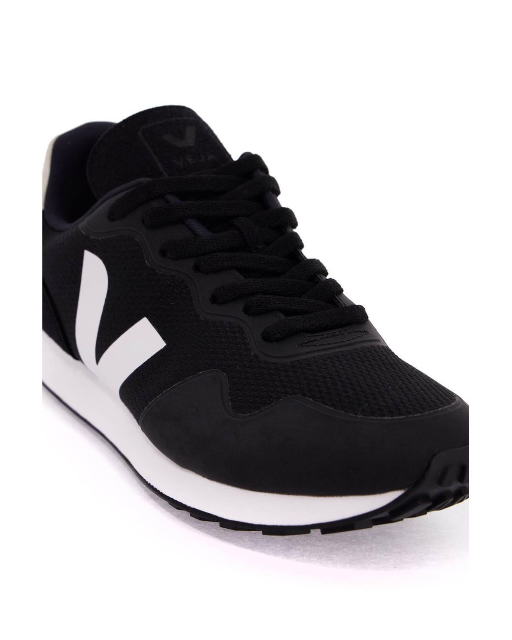 Veja Black B-Mesh Logo Detailed Low-Top Sneakers
