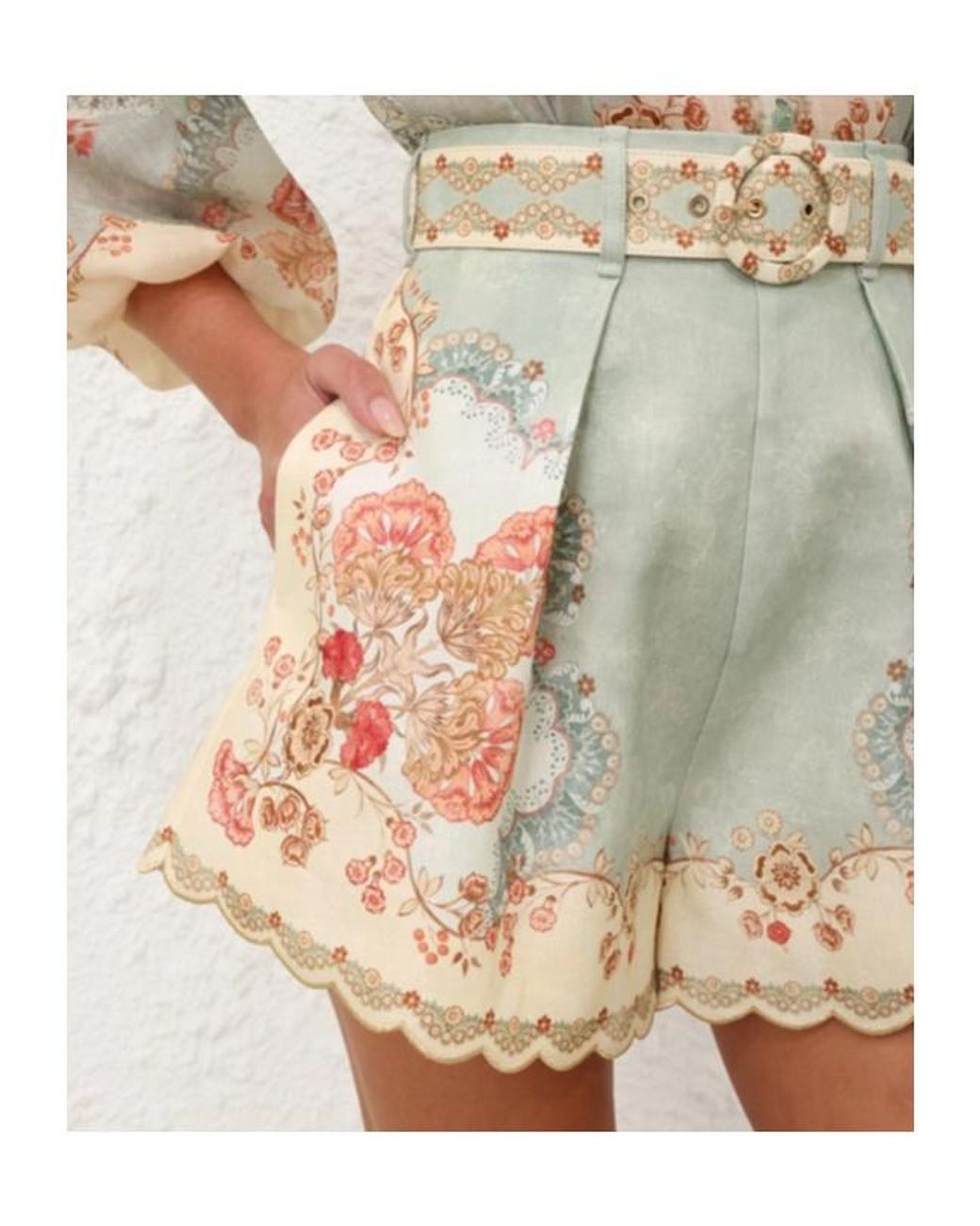 Zimmermann Multicolor Daylight Floral-Print Tuck Shorts