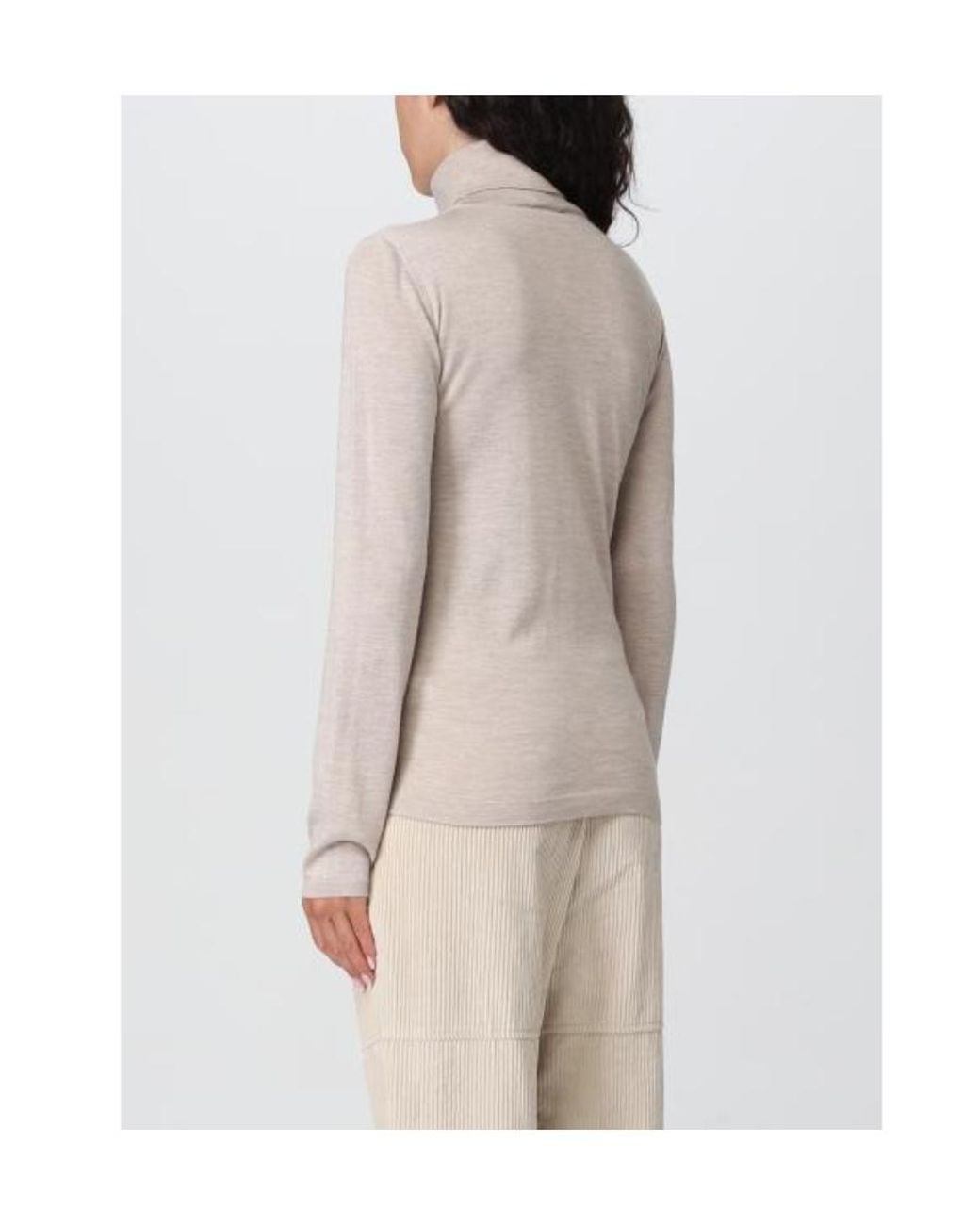 Brunello Cucinelli Natural High-Neck Sweater