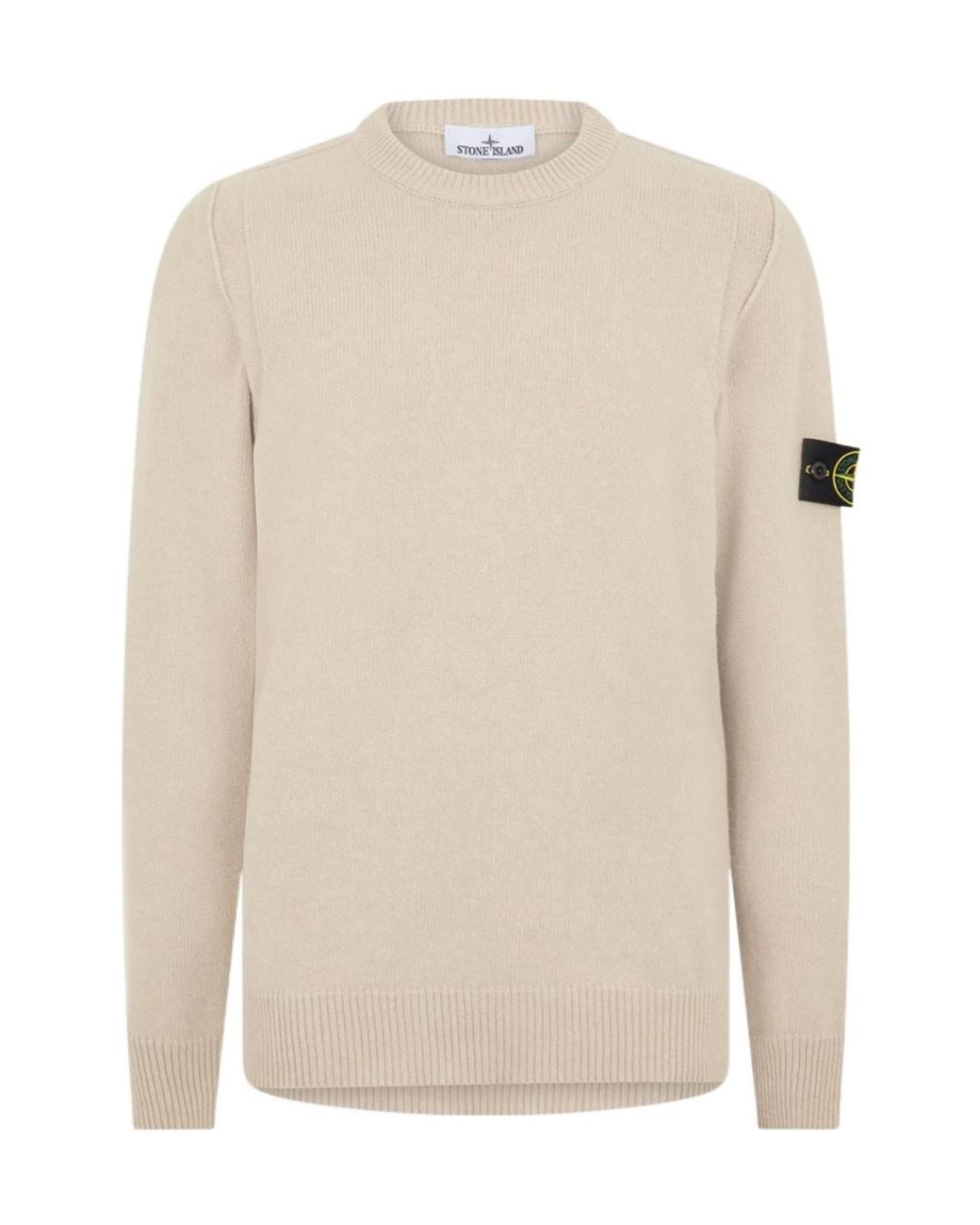 Stone Island White Crewneck Jumper for men