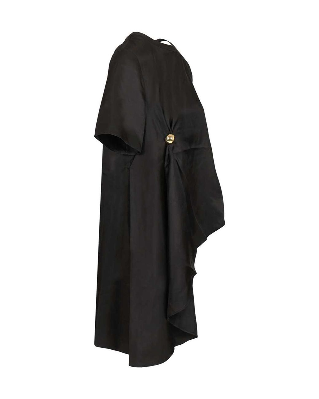 Loulou de Saison Black Madea Draped Asymmetric Top