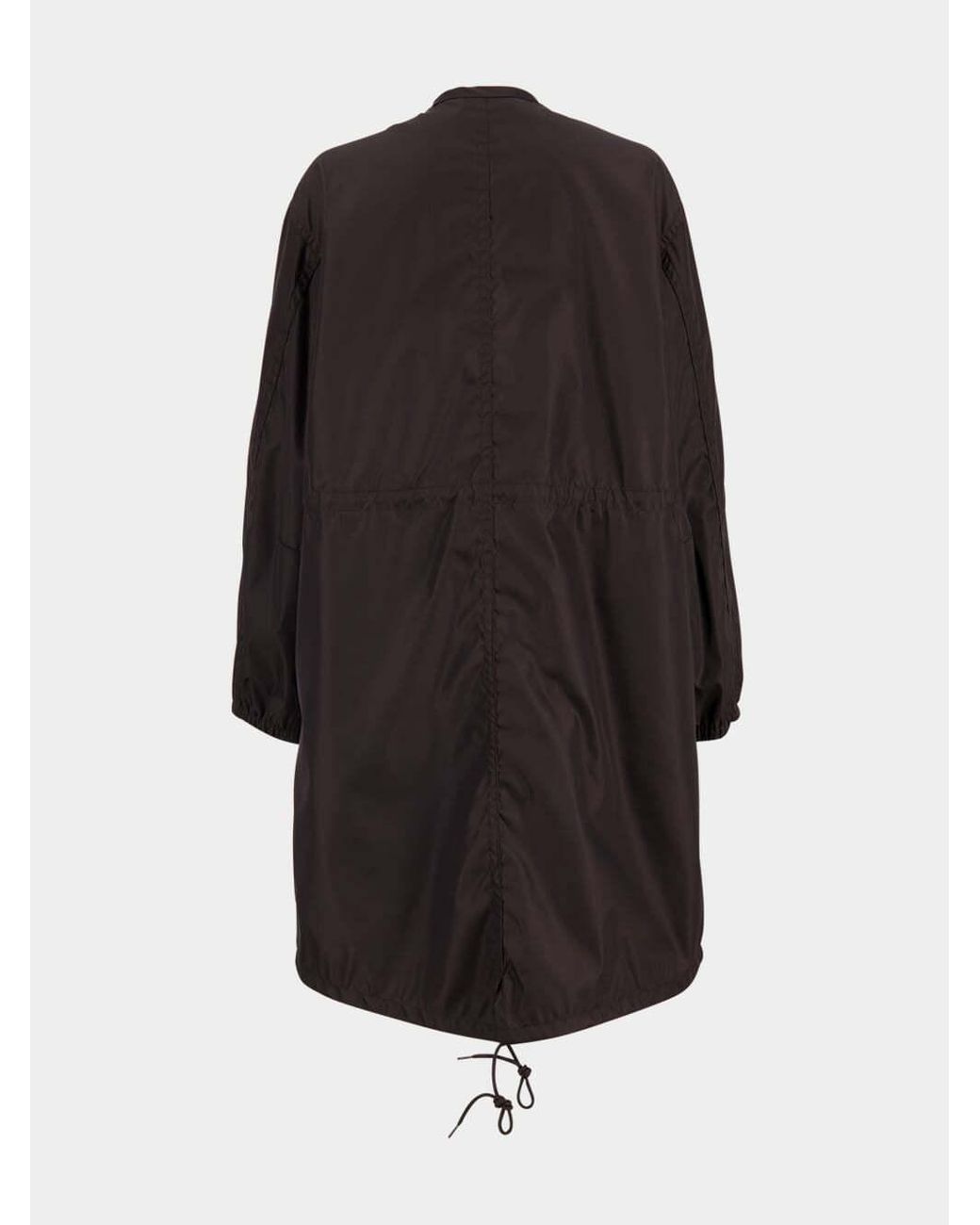 Prada Black Re-Nylon Buttoned Raincoat