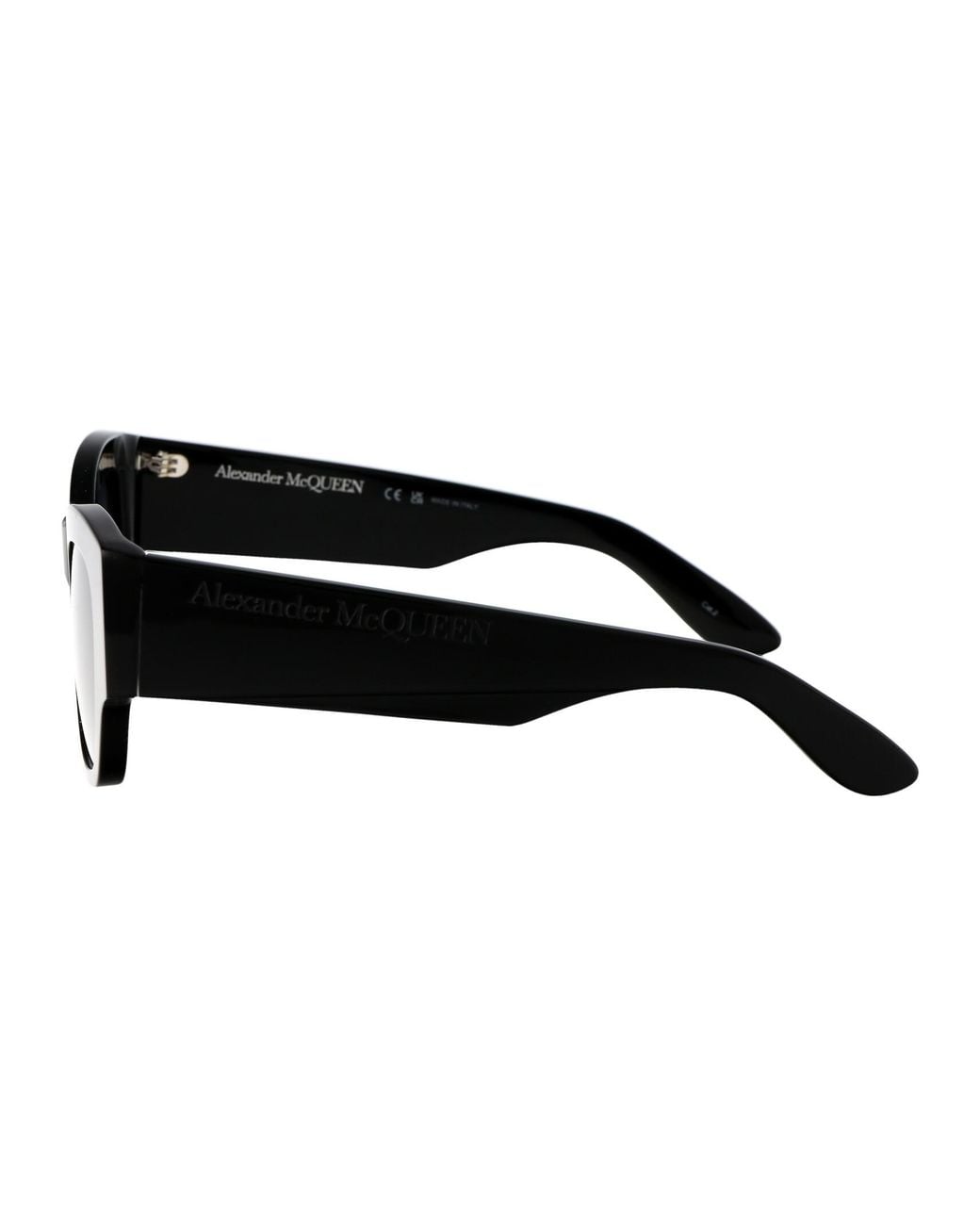 McQueen Black Eyewear Square Frame Sunglasses