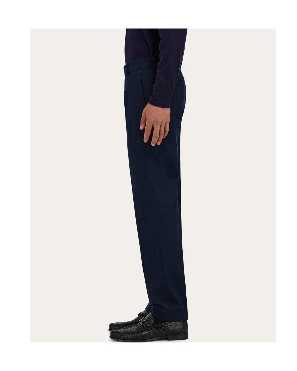 Ferragamo Blue Ferragamo Eyewear Tailored Pants for men