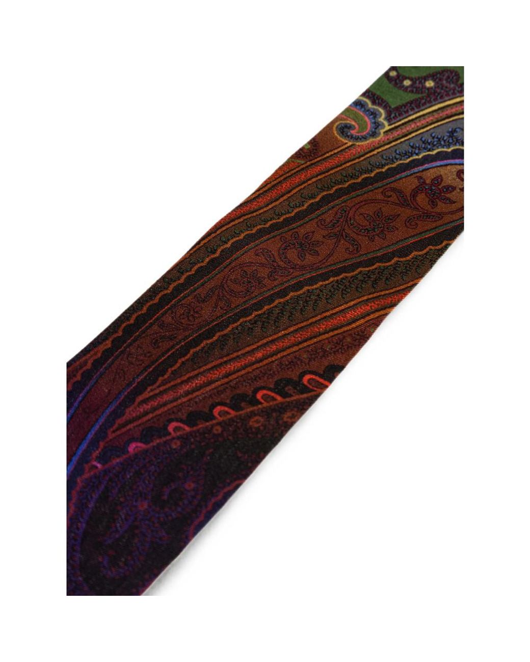 Etro Blue Pointed-Tip Silk Scarf