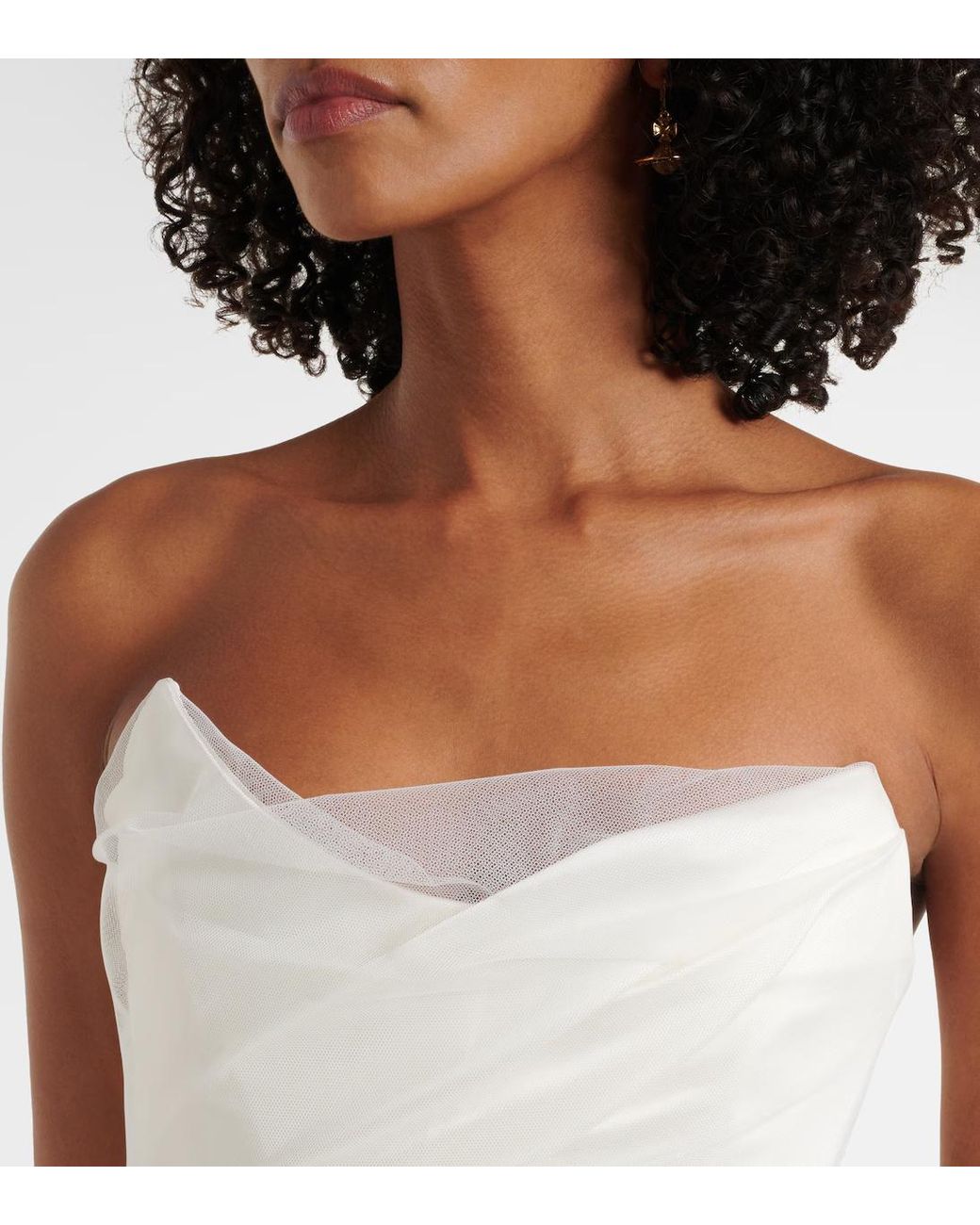 Vivienne Westwood White Bridal Nova Reha Tulle And Satin Gown