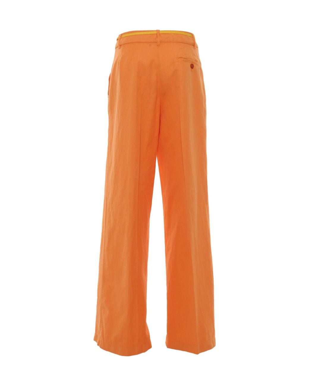 Aspesi Orange Wide-Leg Pants With Drawstring Waist