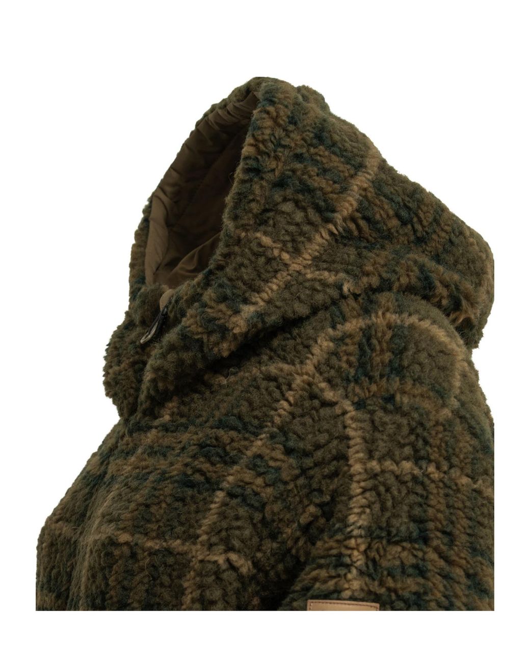 Filson Green Wooly Fleece Reversible Long Coat