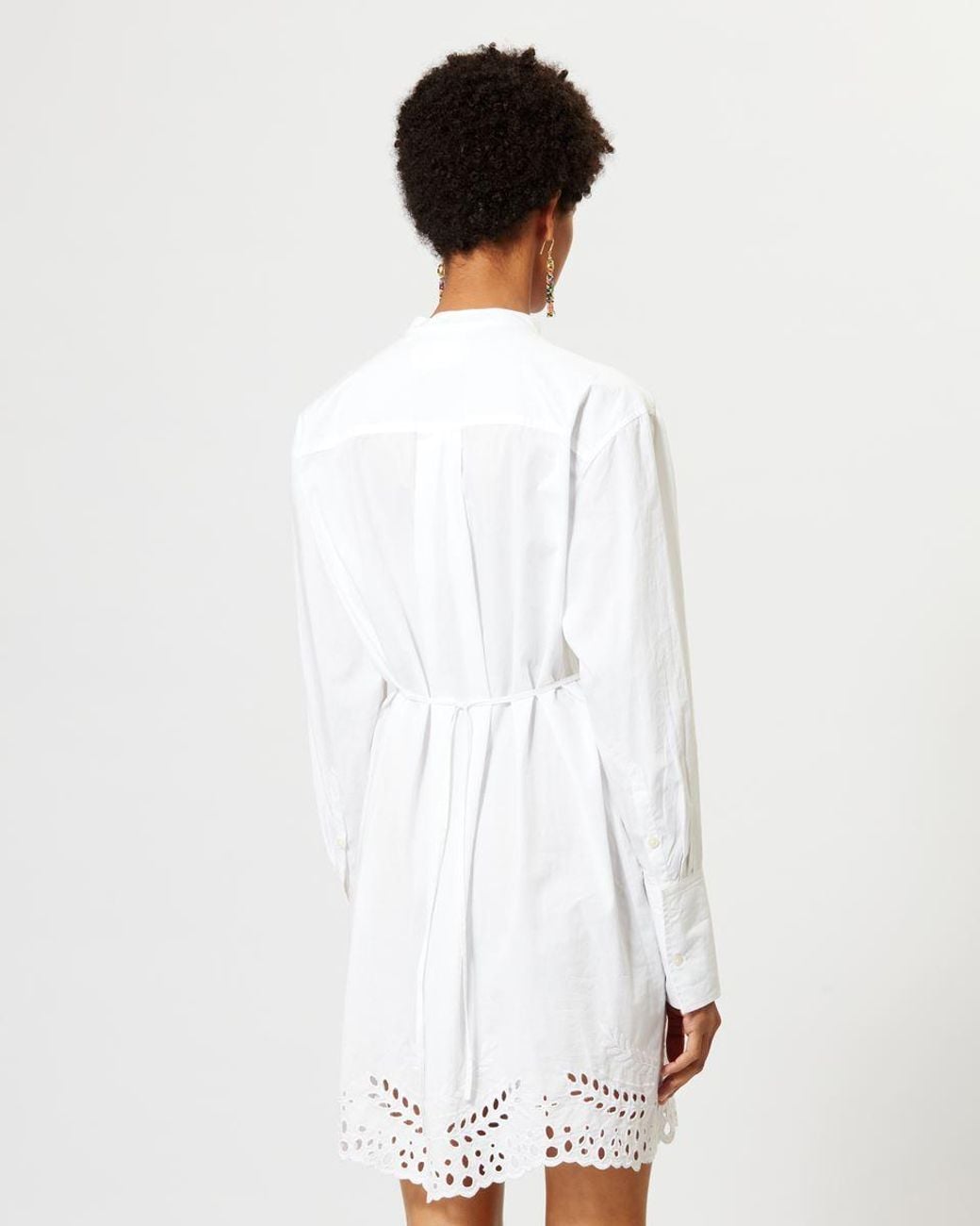 Isabel Marant White Isabel Marant Étoile Rheana Pleat-Detailed Shirt Dress