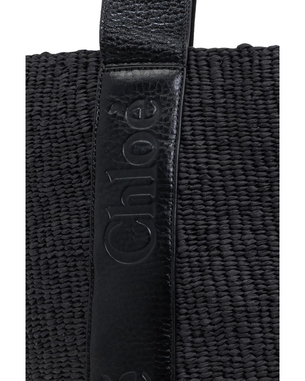 Chloé Black Chloé Woody Large Tote Bag