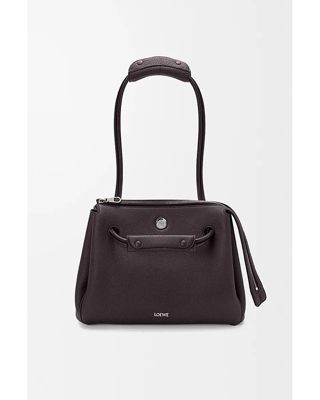 Loewe Black Medium Leather Madrid Shoulder Bag