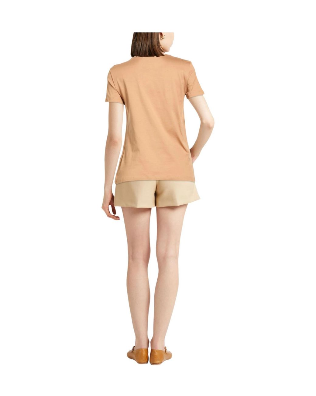 Max Mara Natural Plain Colour T-Shirts