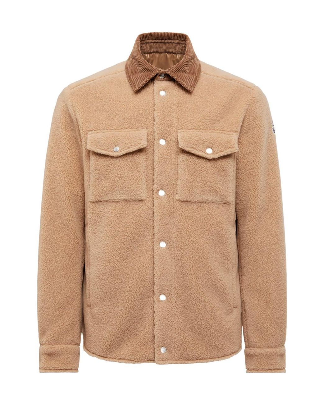 Moncler Brown Button-Up Long Sleeved Overshirt for men
