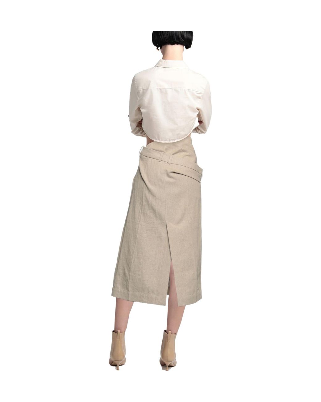 Jacquemus Natural Midi Skirts