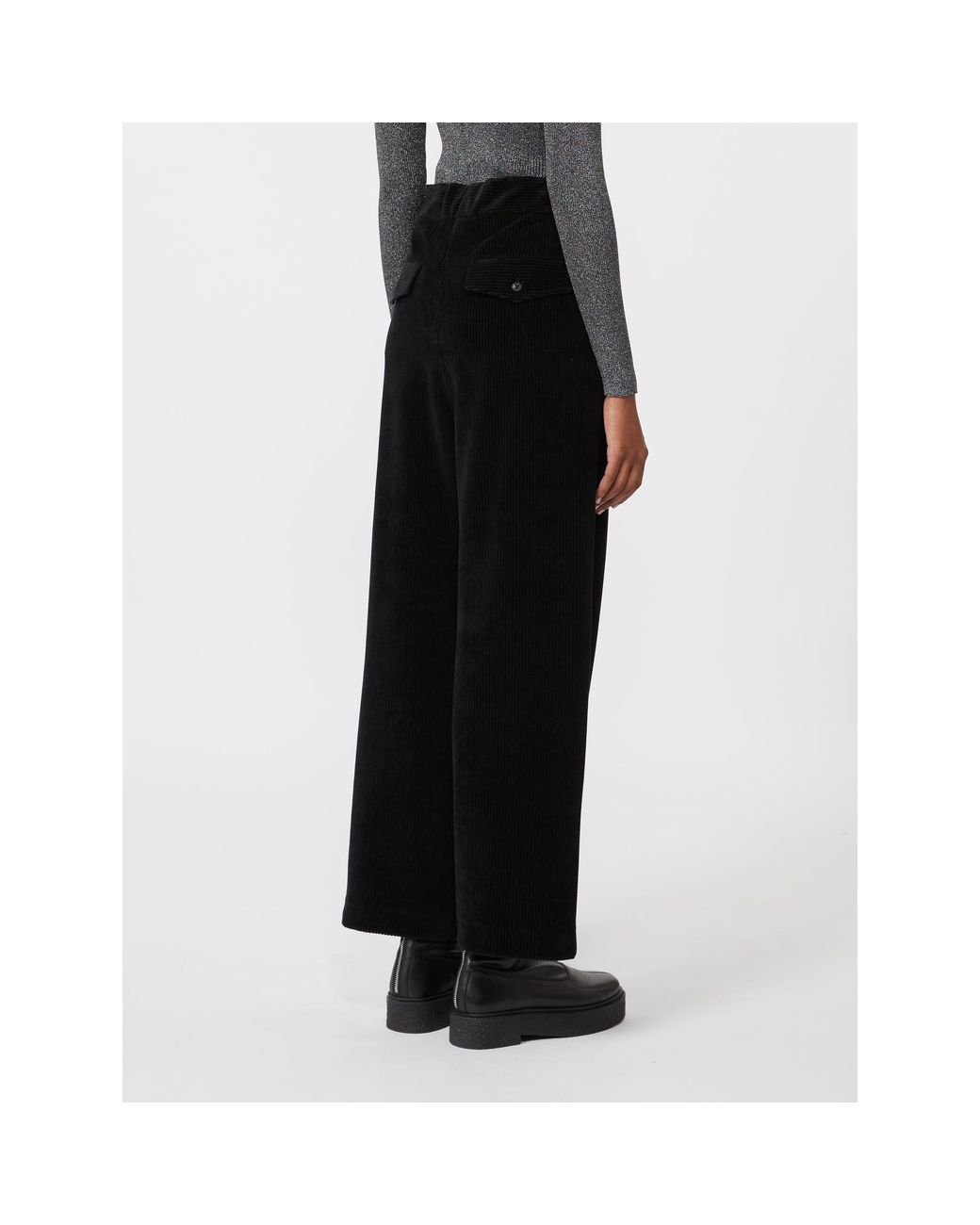 Max Mara Black Jersey Pocket Trousers