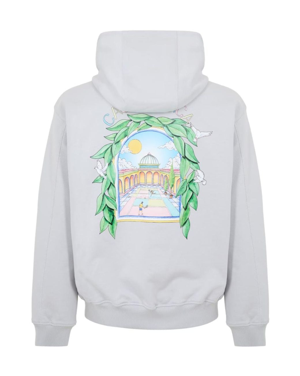 Casablanca Gray Printed Hooded Sweatshirt for men