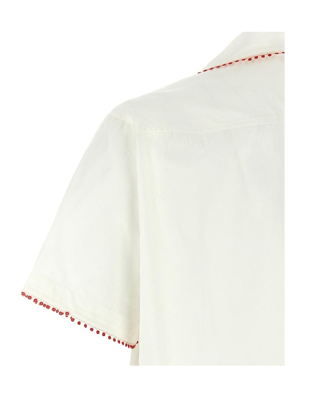 Bode White Cotton Blouse for men