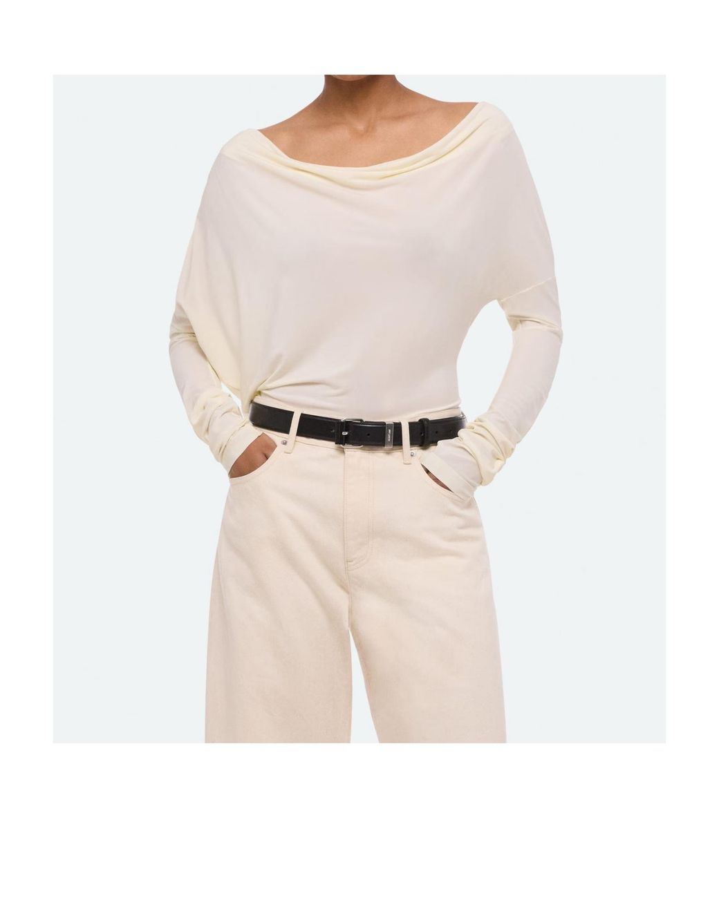 Helmut Lang White Long-Sleeved Top