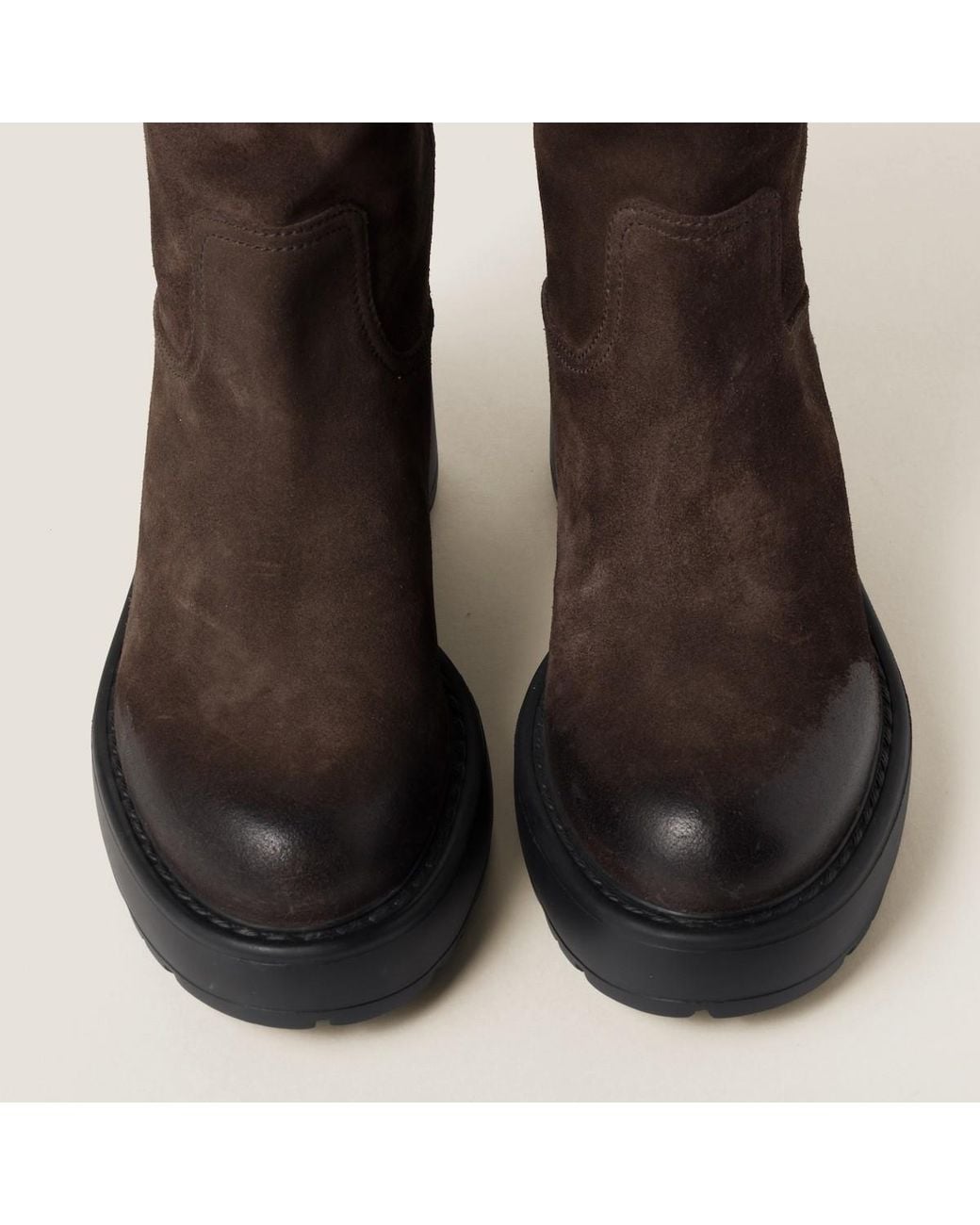 Miu Miu Brown Suede Boots