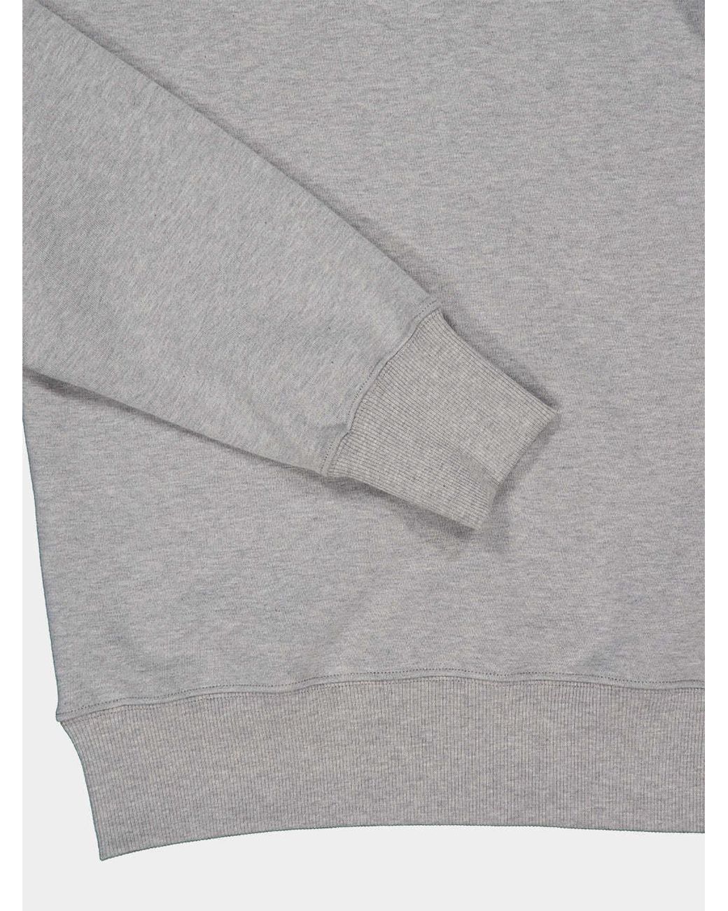 McQueen Gray Embossed Logo Sweatshirt for men