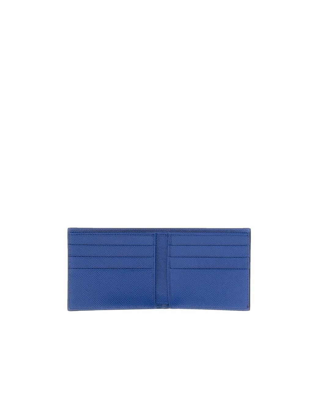 Dolce & Gabbana Blue Logo Detailed Bifold Wallet for men