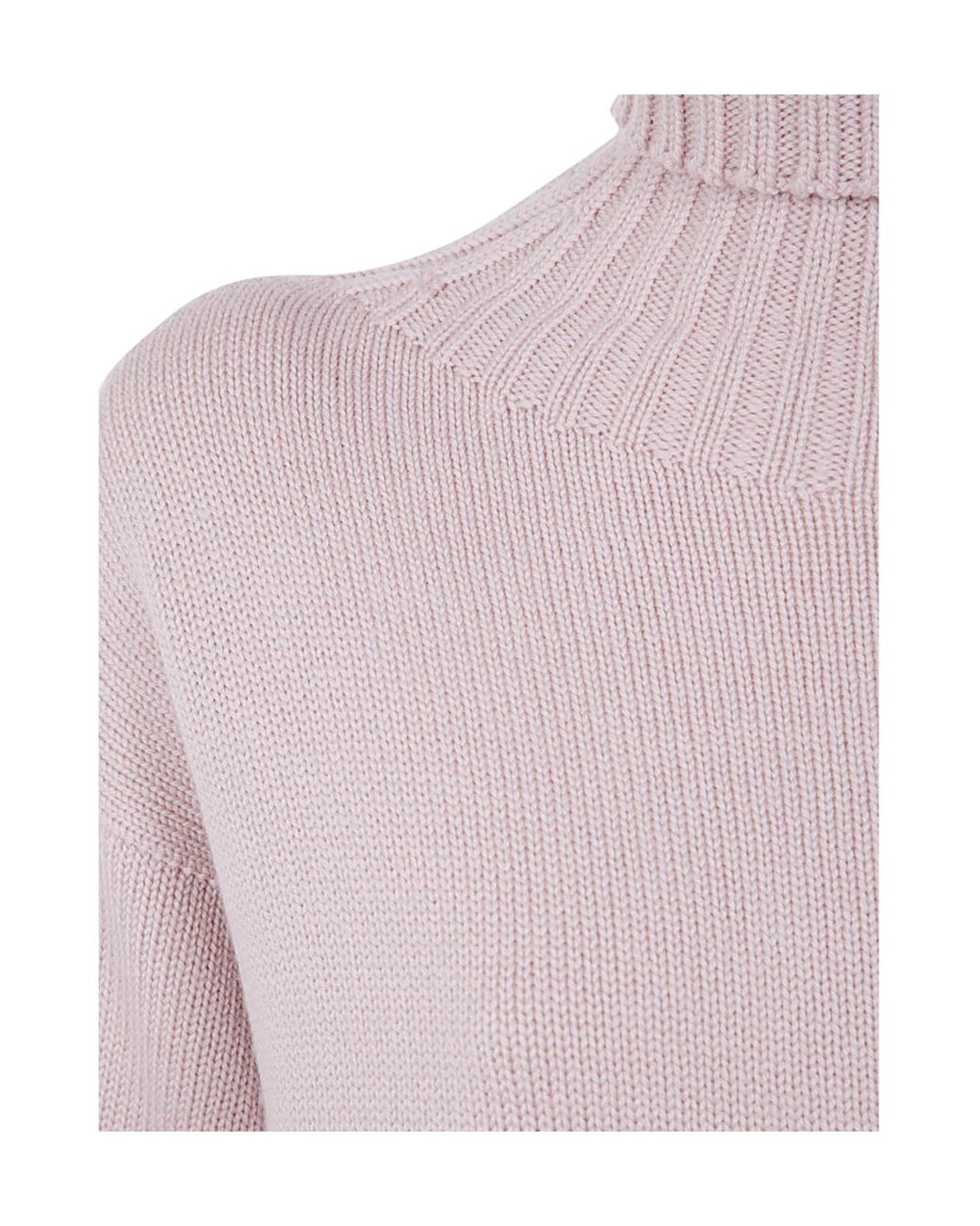 Drumohr Purple High Neck Loose Sweater