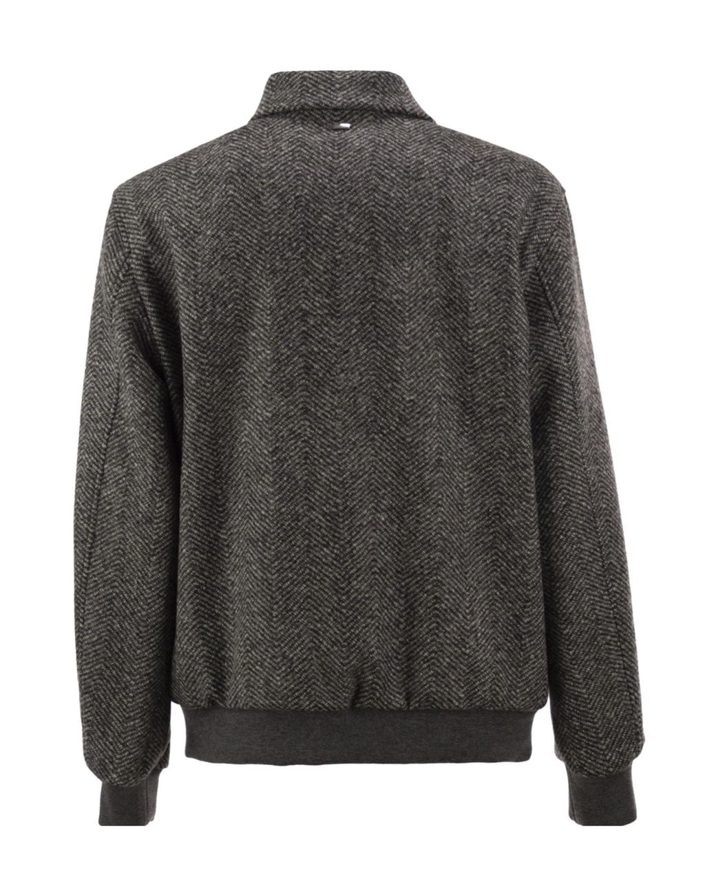 Herno Gray Long-Sleeve Casual Jacket for men
