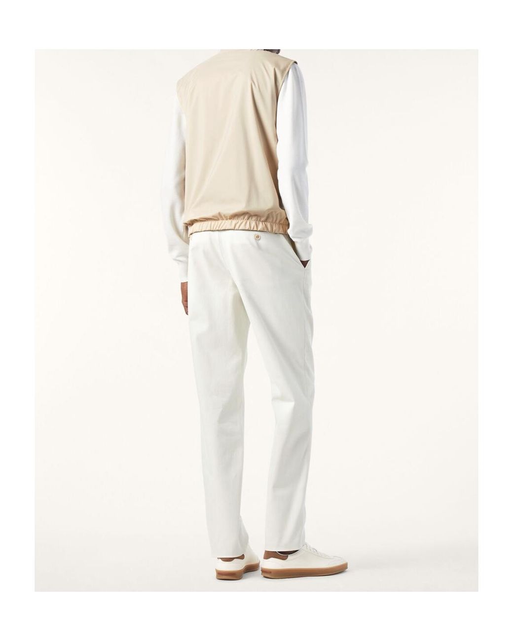 Loro Piana Natural Zipped Reversible Gilet for men