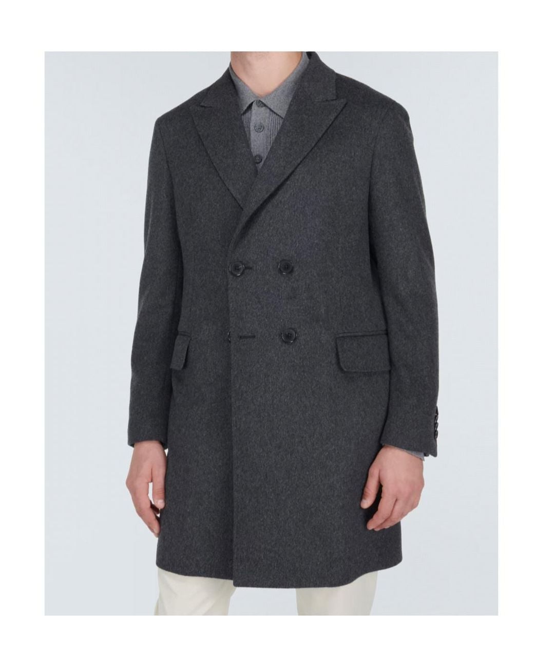 Zegna Black Long-Sleeved Coat for men