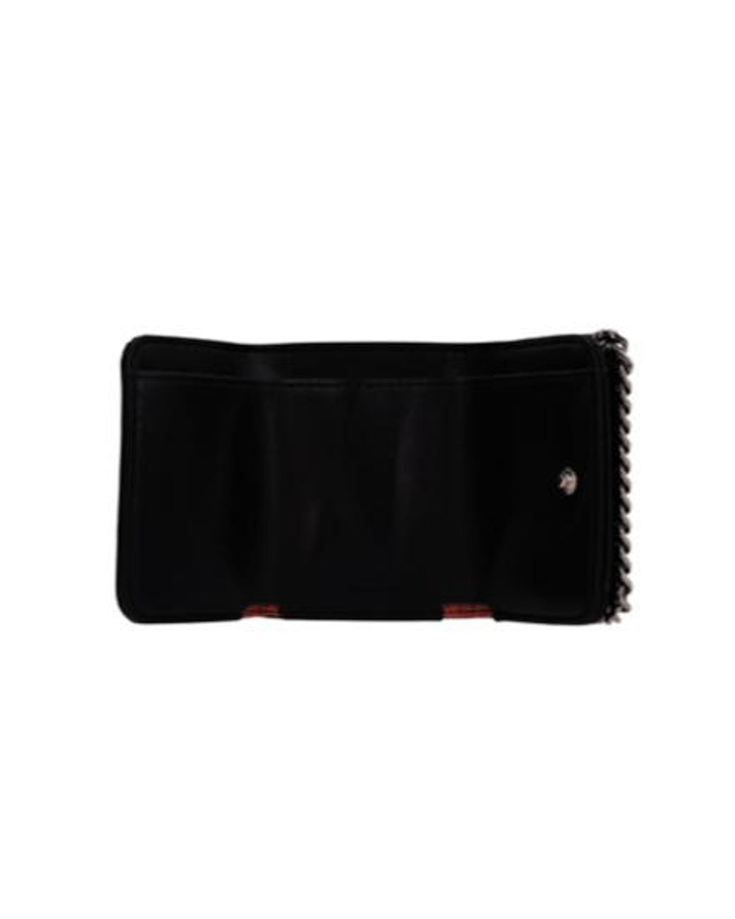 Stella McCartney Black Falabella Chain-Trim Wallet