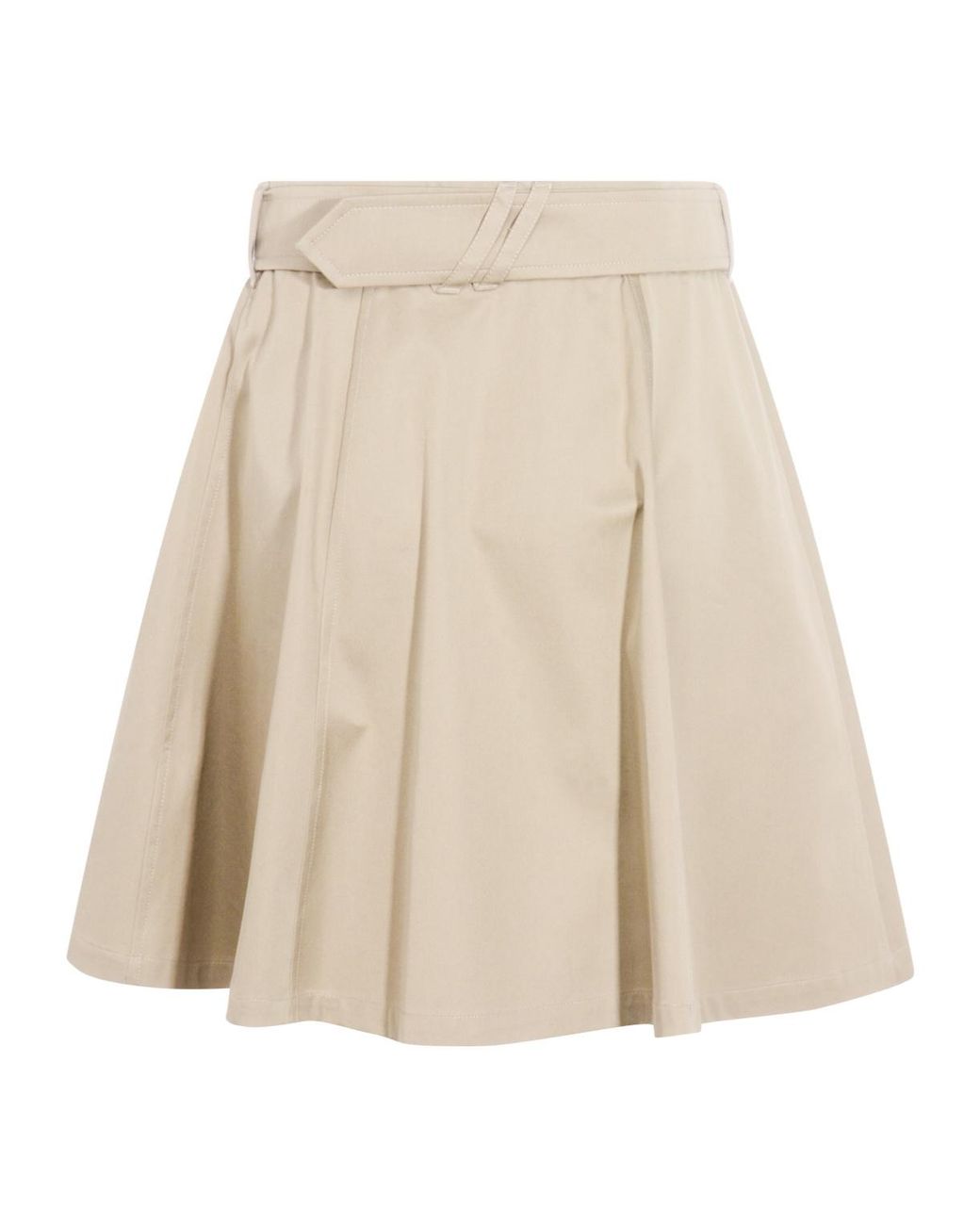 Burberry Natural Gabardine Trench Mini Skirt