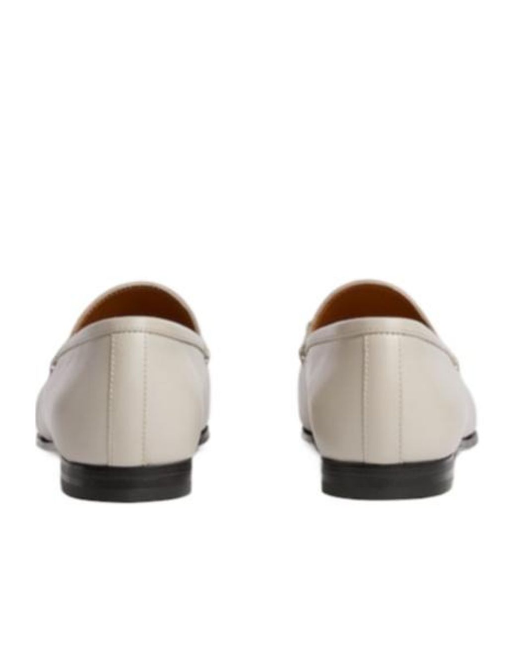 Gucci White Jordaan Loafers
