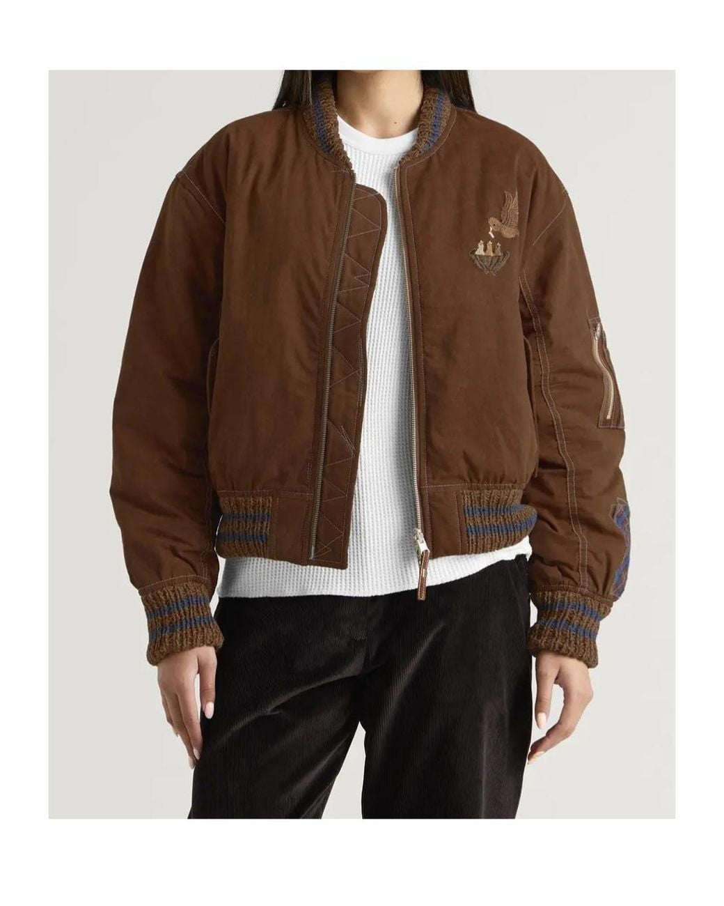 STORY mfg. Brown Long-Sleeved Cropped Jacket for men