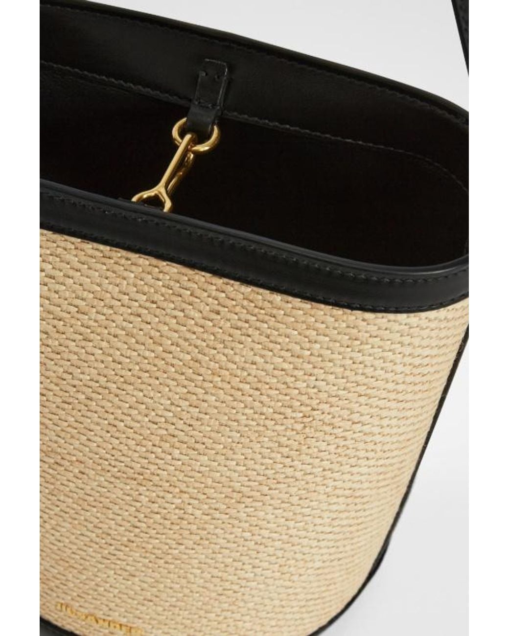 Jil Sander White Logo-Detailed Bucket Bag