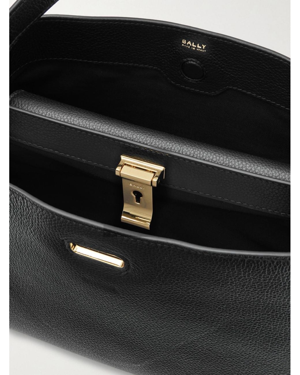 Bally Black Textured-Leather Tote