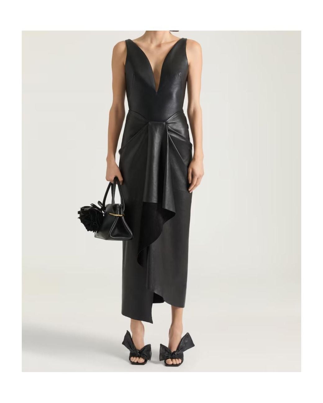 Givenchy Black Long Wrapped Dress