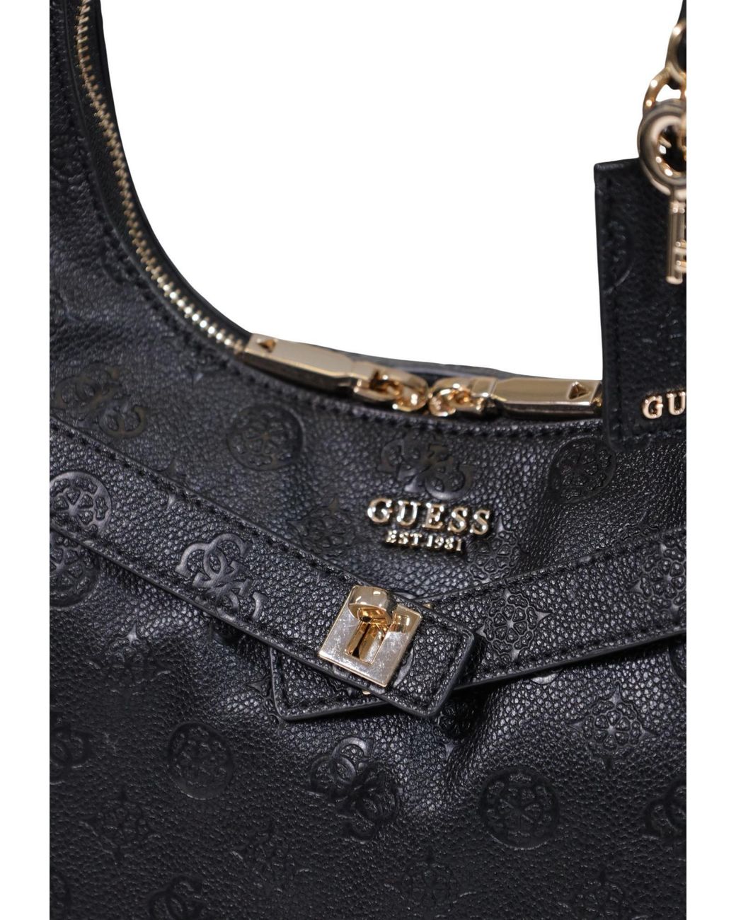Guess Black Zippered Shoulder Bag