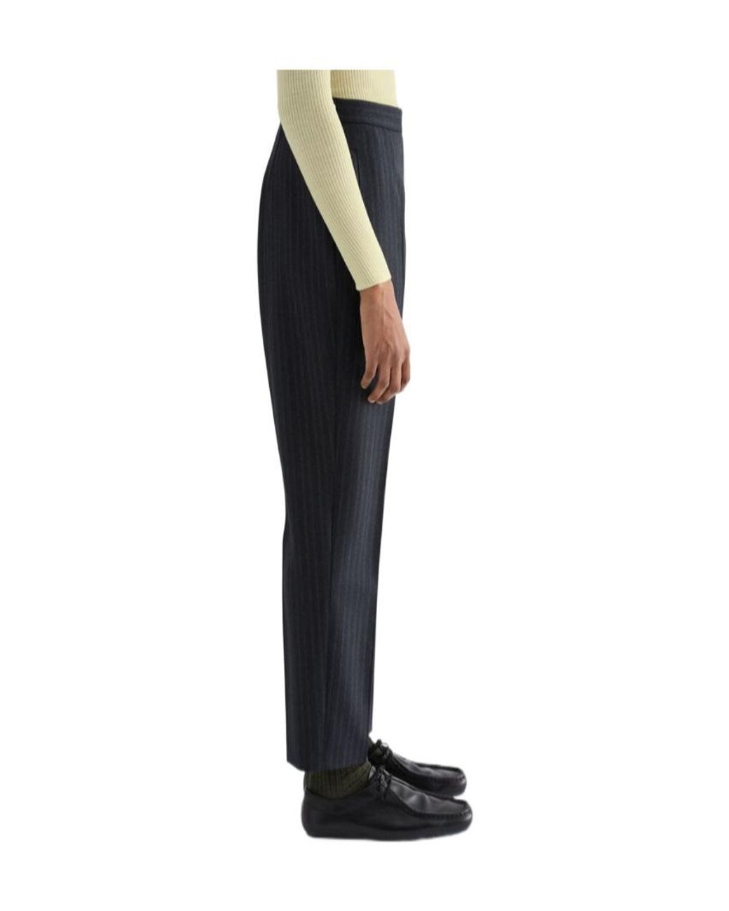 Jil Sander Black Slim Fit Pinstripe Pants