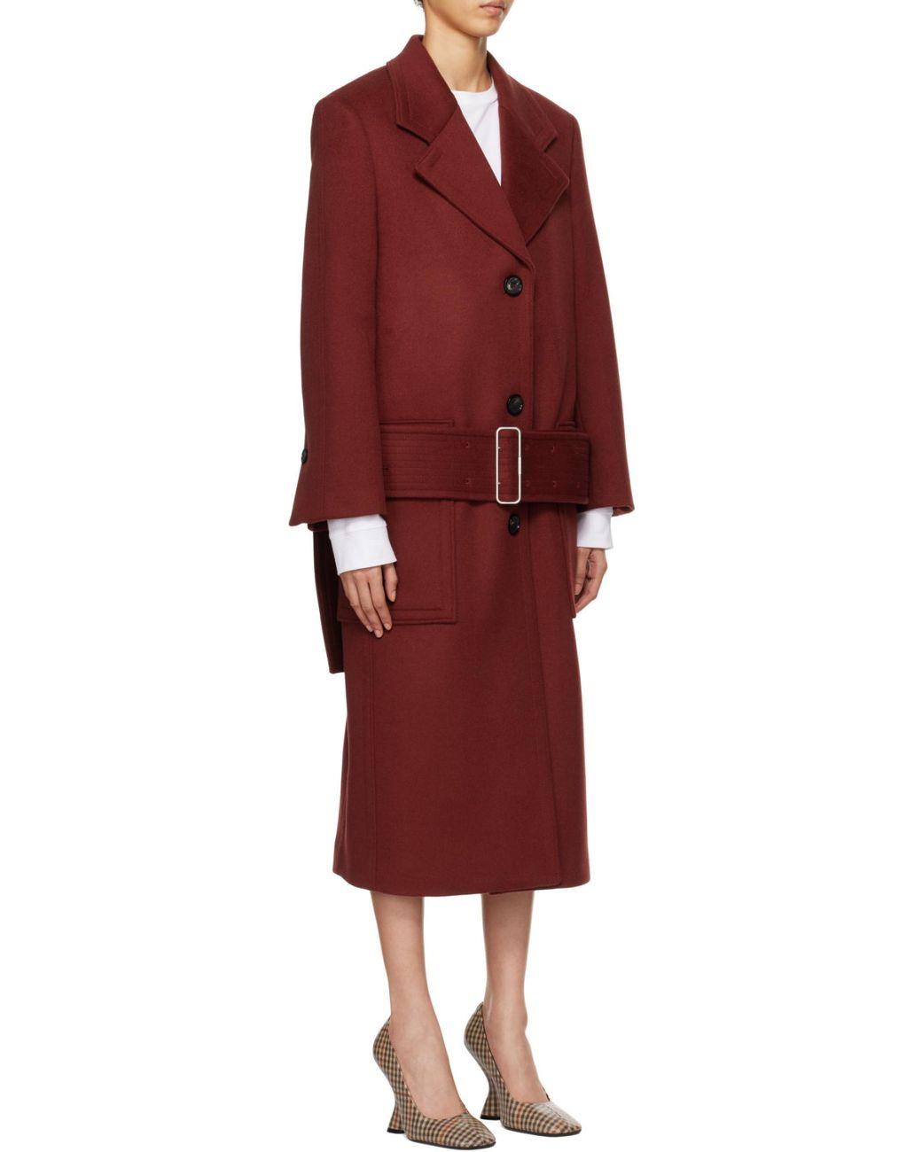 Ferragamo Red Long-Sleeved Coat