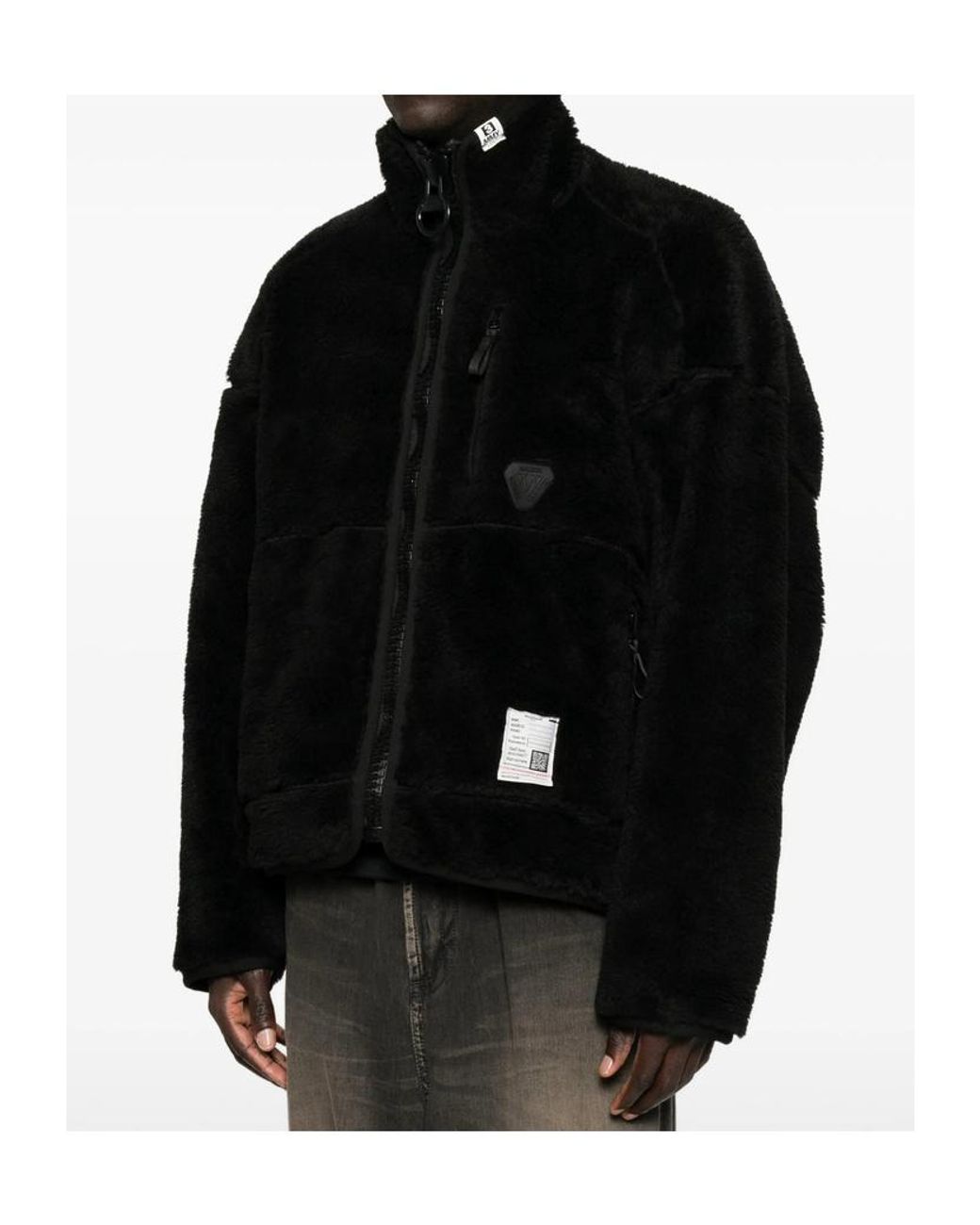 Maison Mihara Yasuhiro Black Wide Back Boa Jacket for men