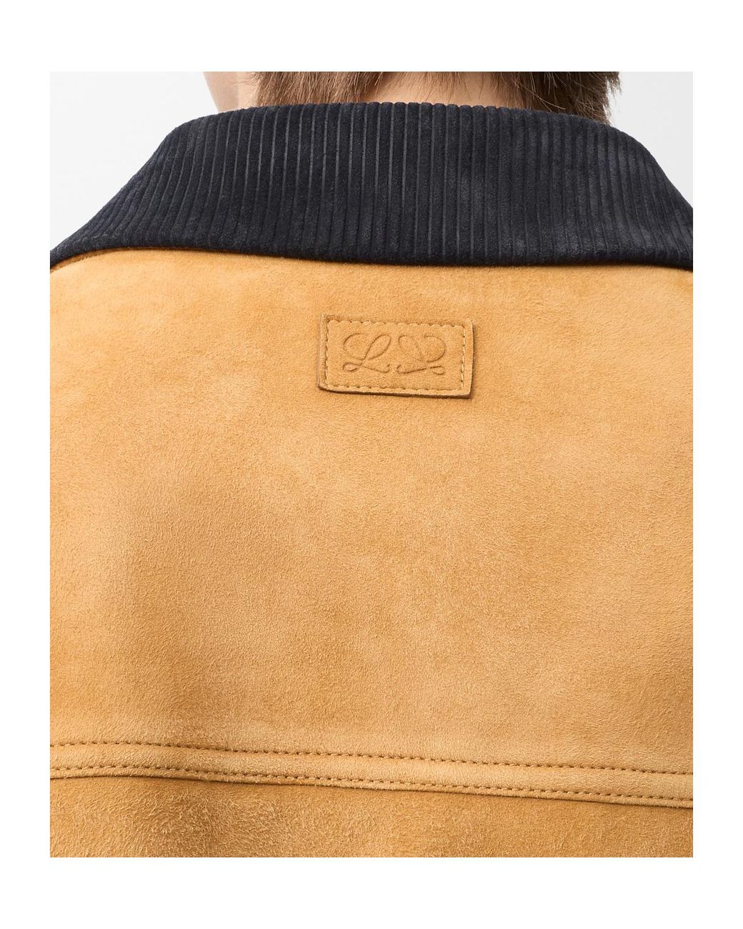 Loewe Metallic Suede Trucker Jacket for men