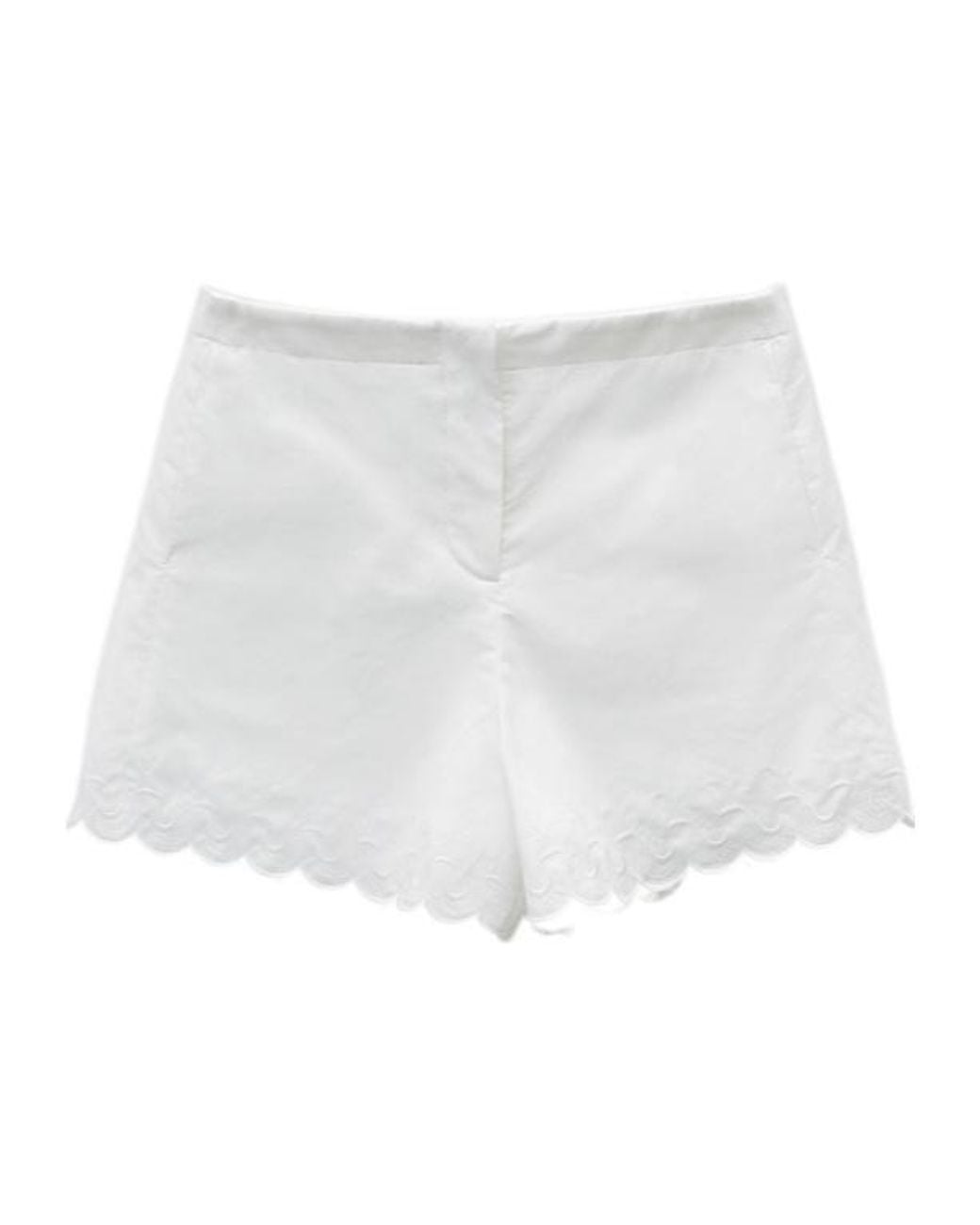 Low Classic White Scalloped Shorts