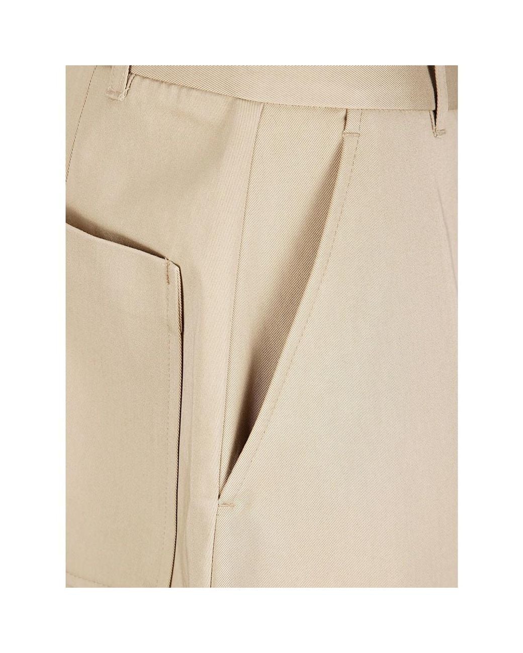 Studio Nicholson Natural Casual Pants With Belt Loops