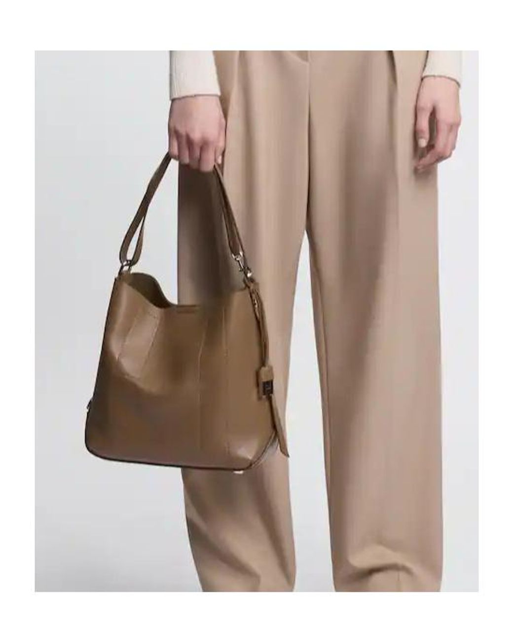 Hogan Brown Small Hocket Hobo Bag