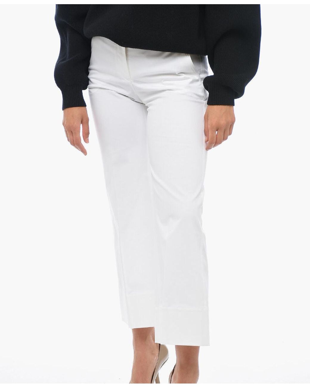 Ql2 Black Cropped Trousers